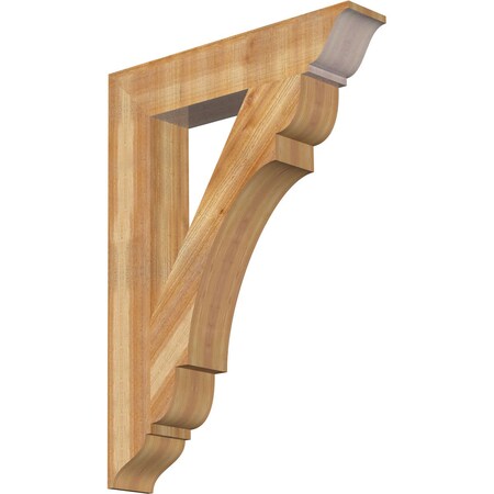 Ekena Millwork Olympic Traditional Rough Sawn Bracket, Western Red Cedar, 6"W x 32"D x 44"H BKT06X32X44OLY01RWR